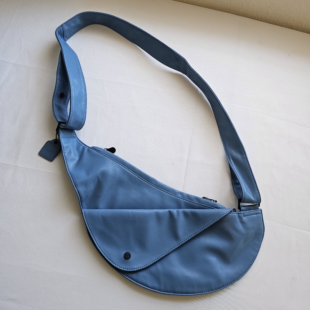 Sash Bag Egypt Collection Blue Faux Leather Crossbody Sling 2024